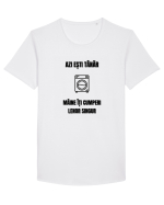 Azi esti tanar maine iti cumperi lenor singur Tricou mânecă scurtă guler larg Bărbat Skater