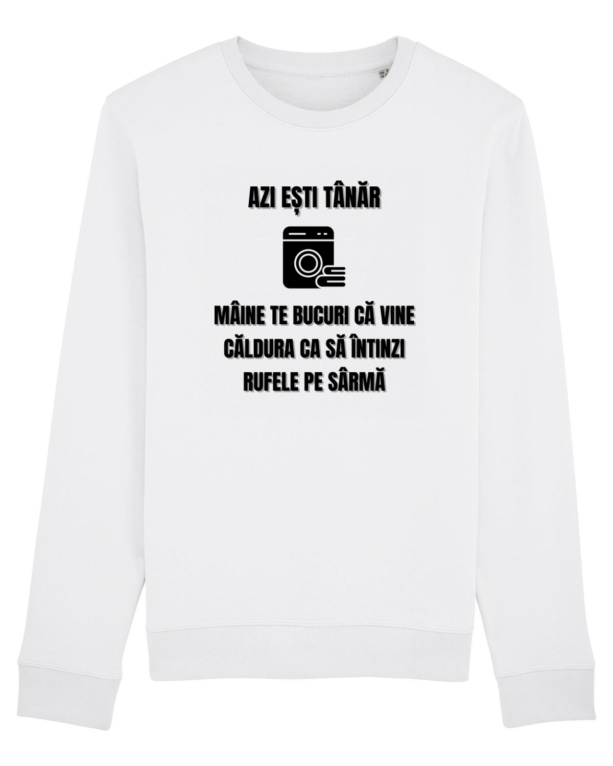 Bluză mânecă lungă Unisex Rise White