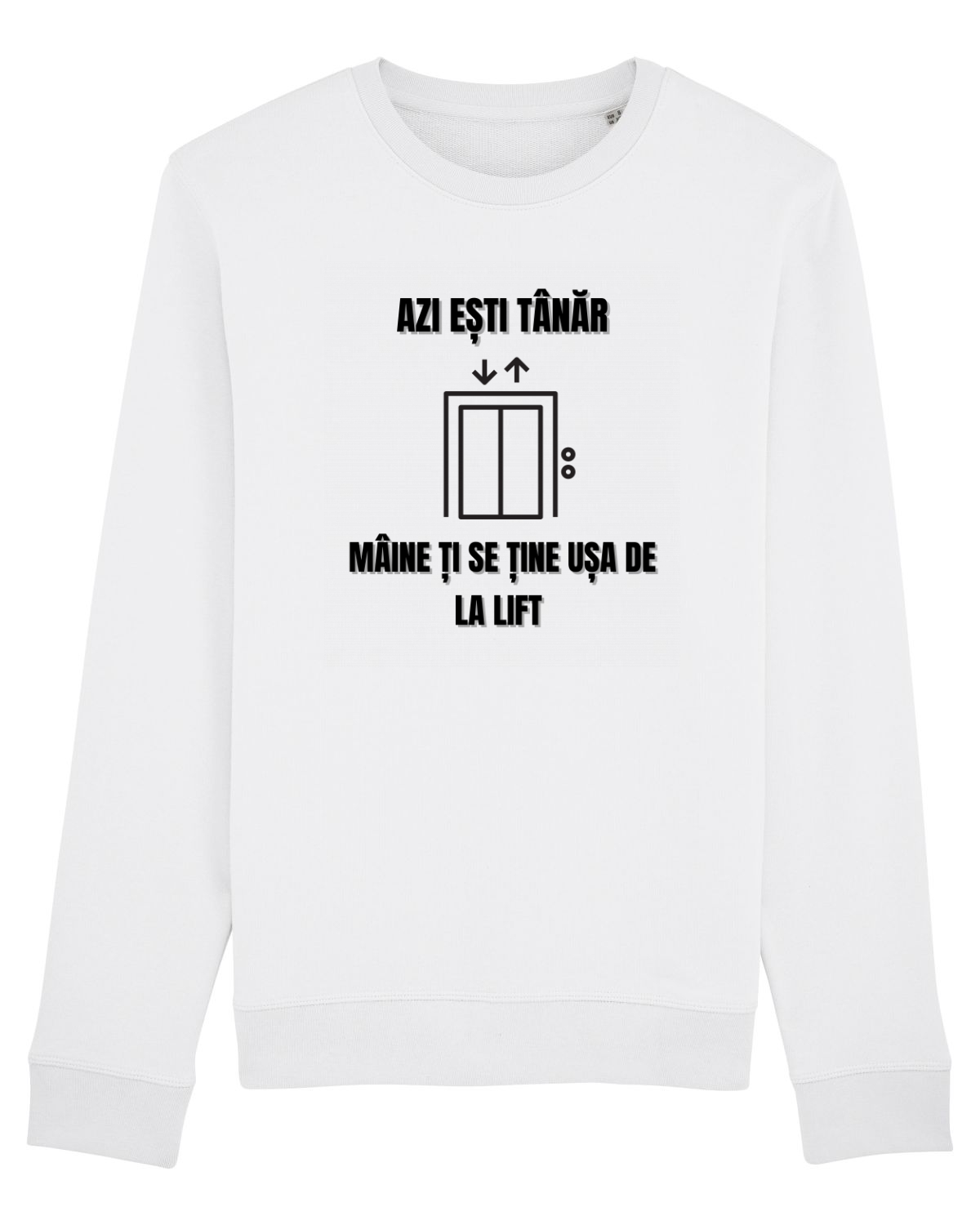 Bluză mânecă lungă Unisex Rise White