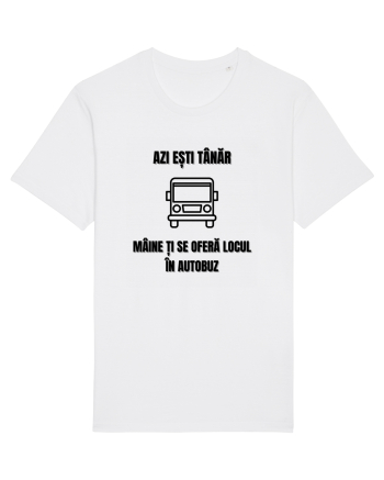 Azi esti tanar maine ti se ofera locul in autobuz White