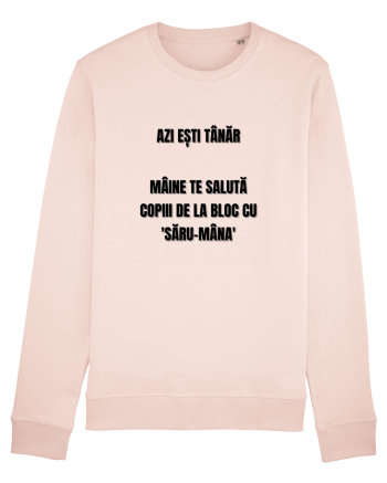 Azi esti tanar maine te saluta copiii de la bloc cu saru-mana Candy Pink