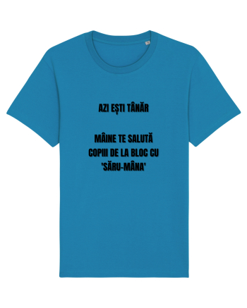 Azi esti tanar maine te saluta copiii de la bloc cu saru-mana Azur