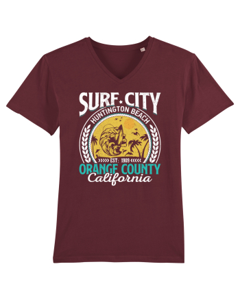 Surf City Huntington Beach Orange County California Burgundy