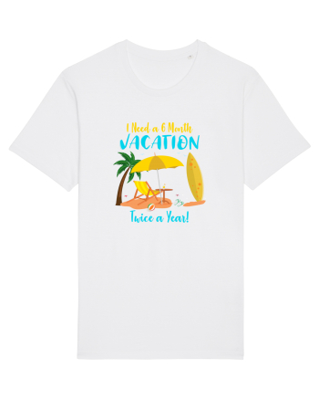 6 months vacation White