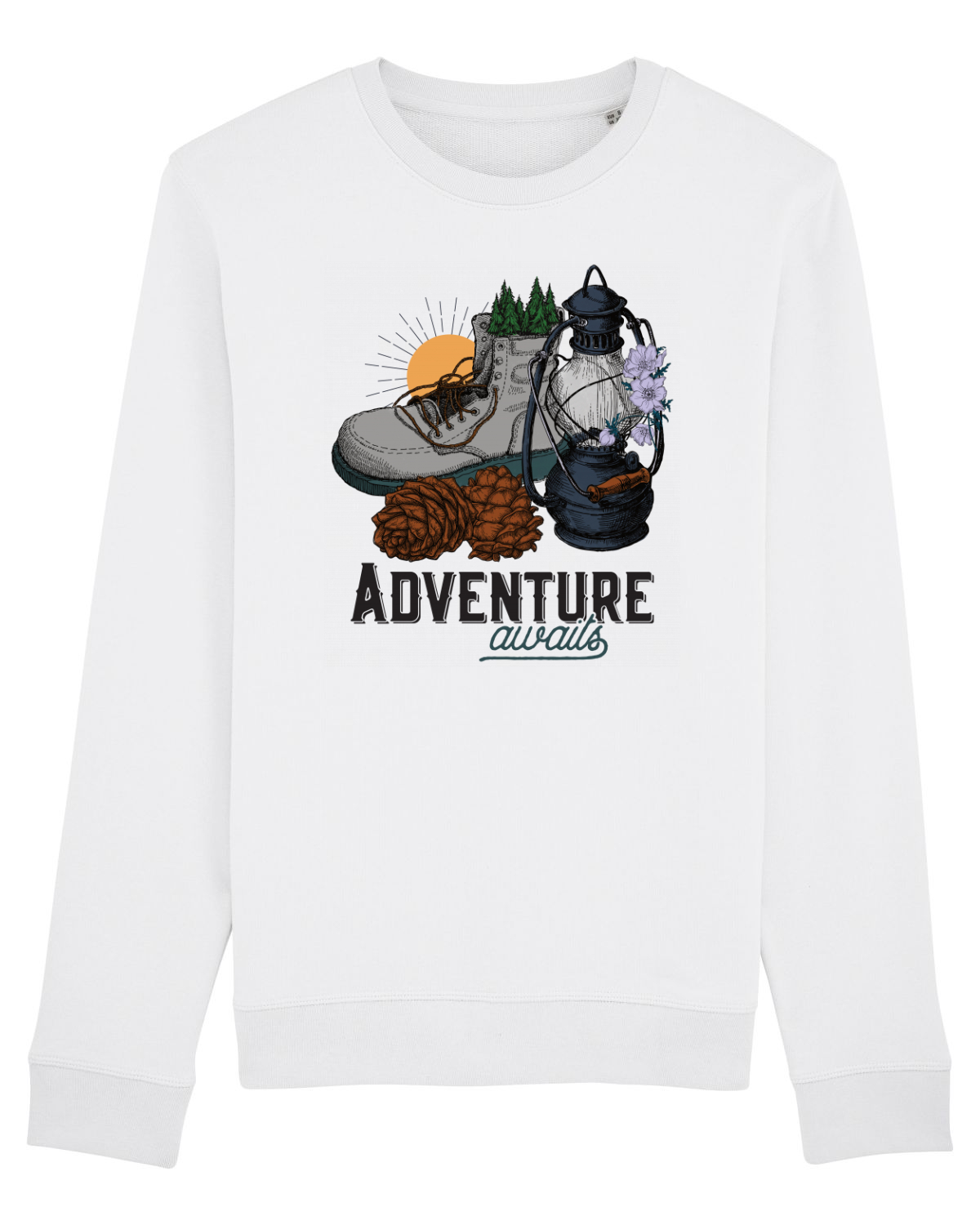 Bluză mânecă lungă Unisex Rise White