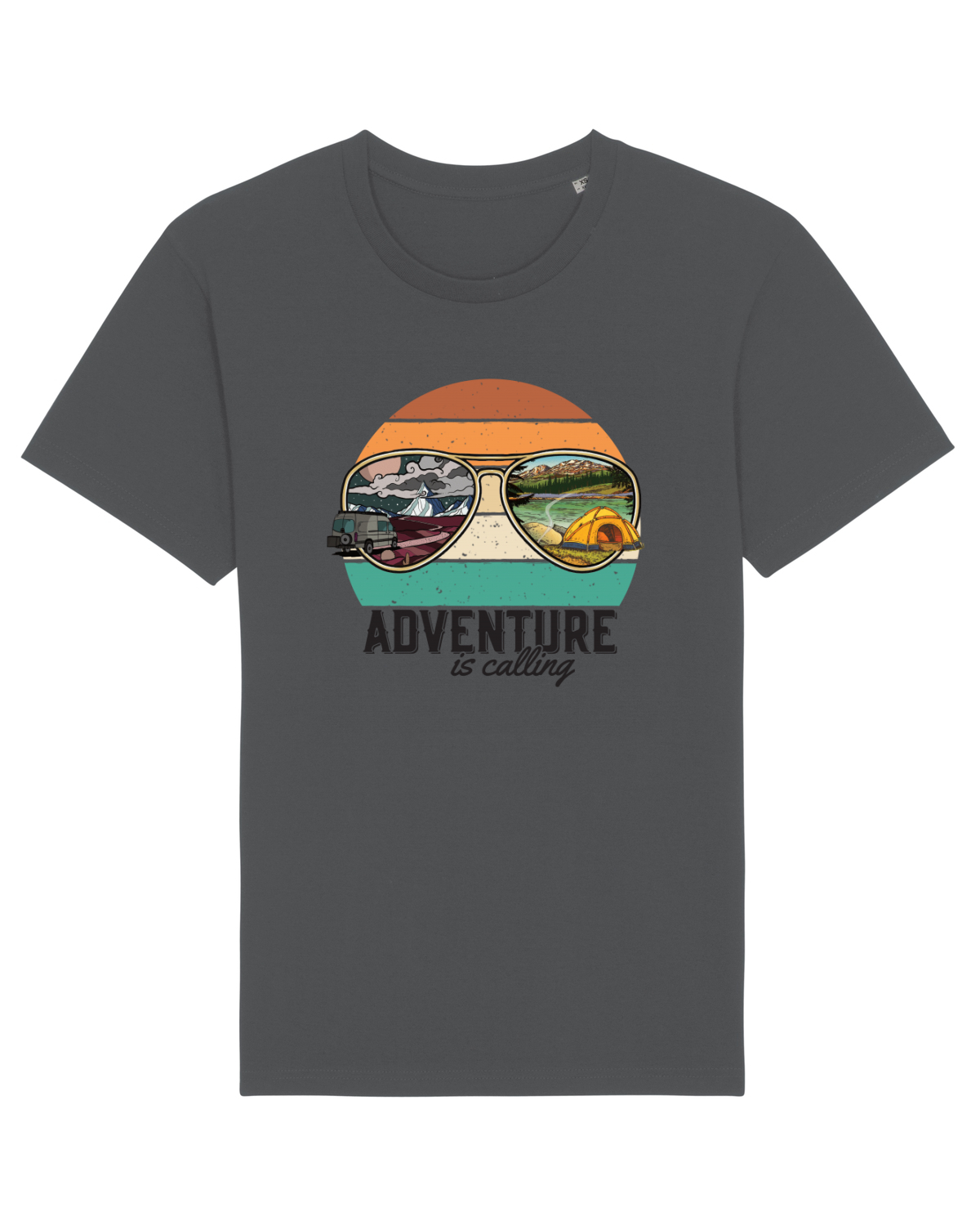 Tricou mânecă scurtă Unisex Rocker Anthracite