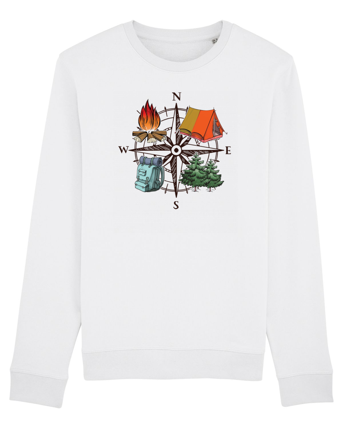 Bluză mânecă lungă Unisex Rise White