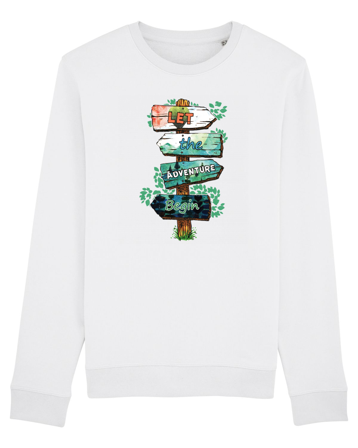 Bluză mânecă lungă Unisex Rise White