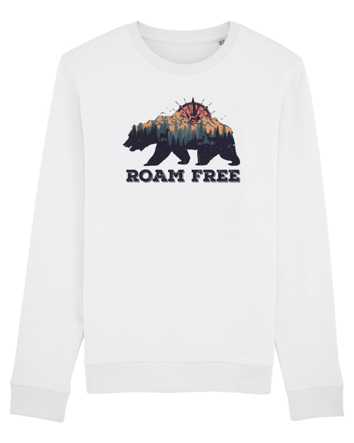 Bluză mânecă lungă Unisex Rise White