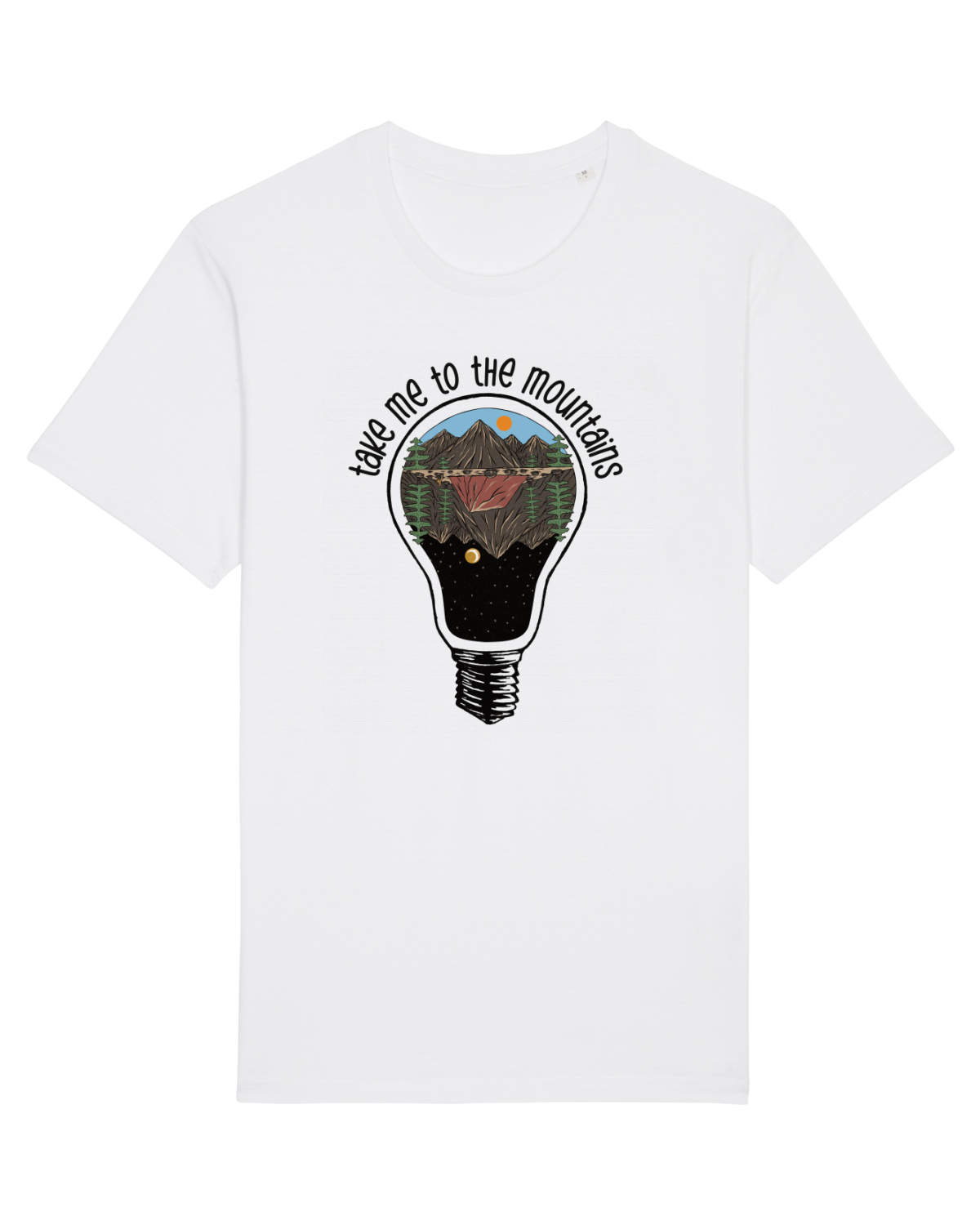 Tricou mânecă scurtă Unisex Rocker White