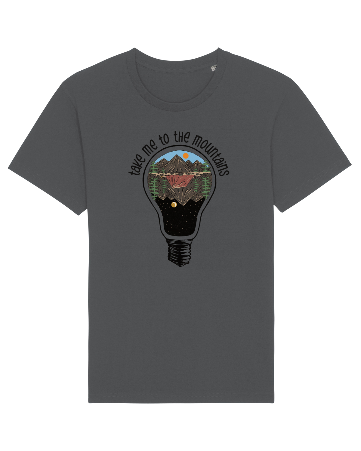 Tricou mânecă scurtă Unisex Rocker Anthracite