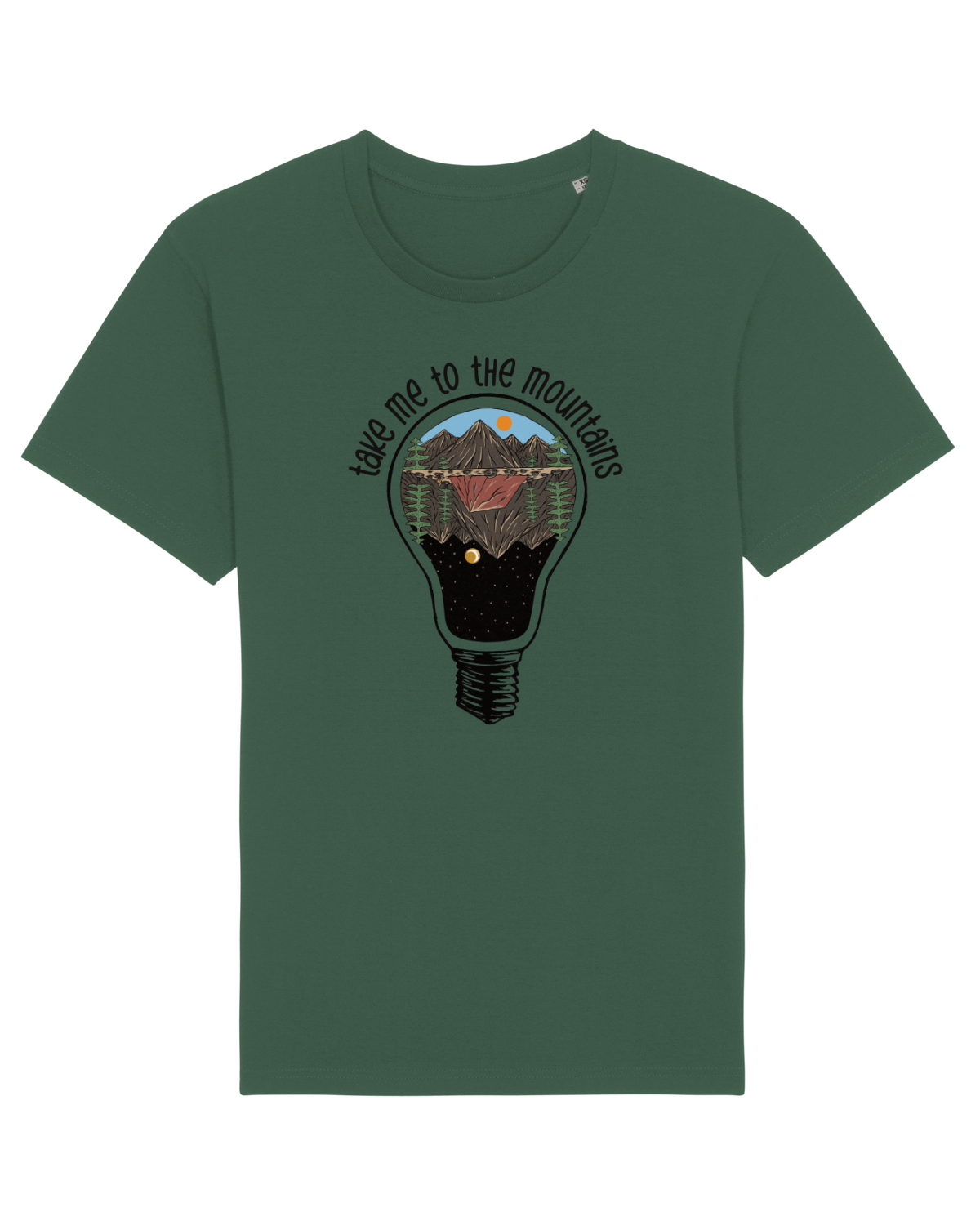 Tricou mânecă scurtă Unisex Rocker Bottle Green