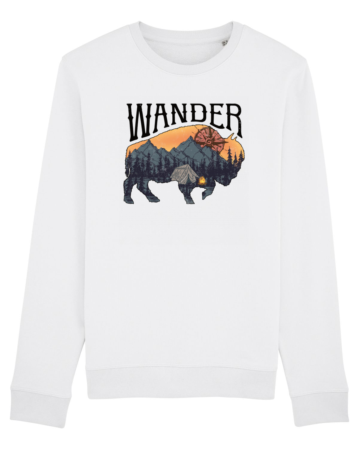 Bluză mânecă lungă Unisex Rise White