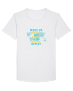 TRADE Tricou mânecă scurtă guler larg Bărbat Skater