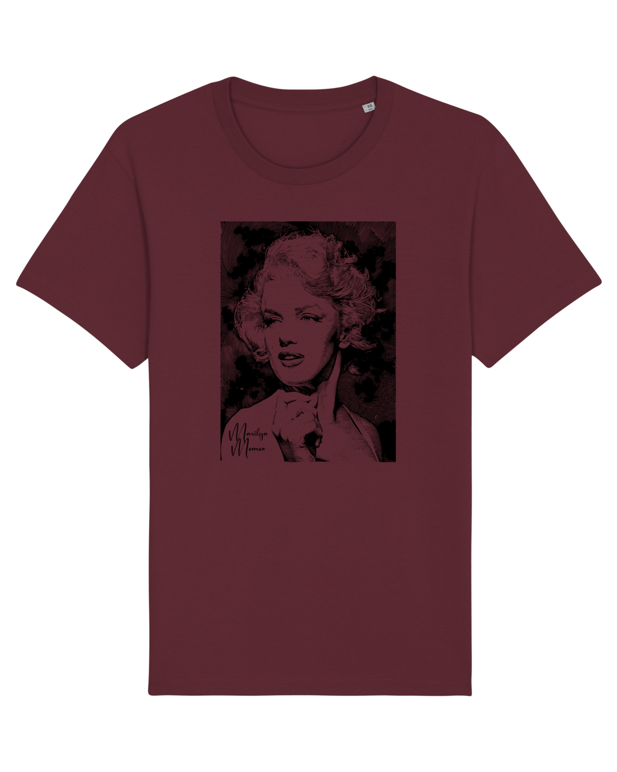 Tricou mânecă scurtă Unisex Rocker Burgundy