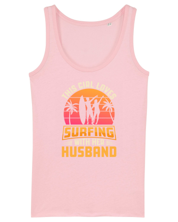 This Girl Loves Surfing With Her Husband Cotton Pink