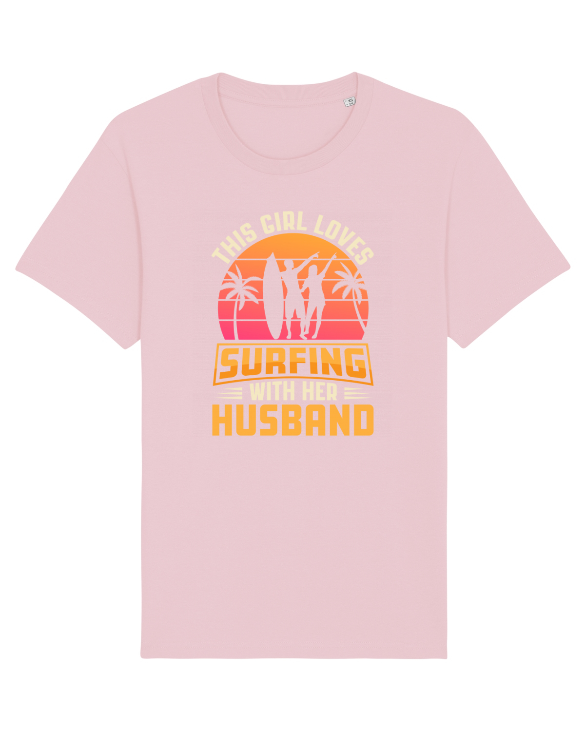 Tricou mânecă scurtă Unisex Rocker Cotton Pink