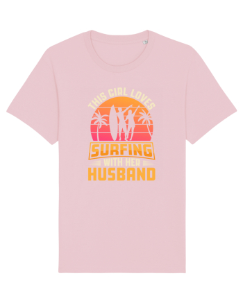 This Girl Loves Surfing With Her Husband Cotton Pink
