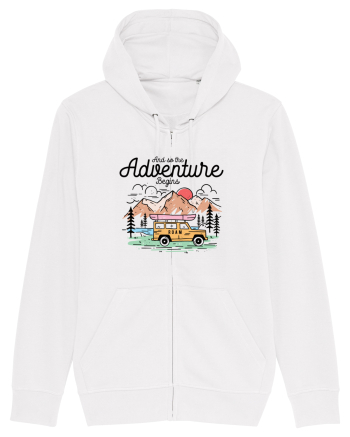 in stil line art - And so the adventure begins White