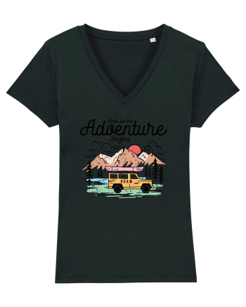 in stil line art - And so the adventure begins Black