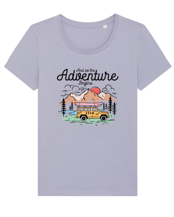 in stil line art - And so the adventure begins Lavender
