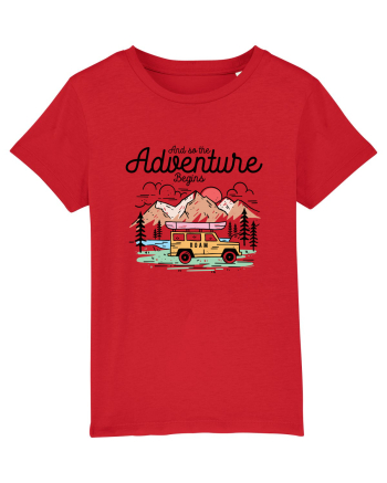 in stil line art - And so the adventure begins Red