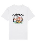 in stil line art - And so the adventure begins Tricou mânecă scurtă Unisex Rocker