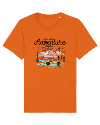 in stil line art - And so the adventure begins Bright Orange