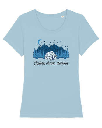 in stil line art - Explore dream discover Sky Blue