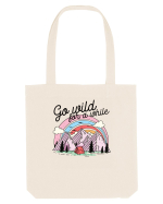 in stil line art - Go wild for a while Sacoșă textilă