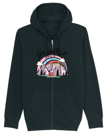 in stil line art - Go wild for a while Black