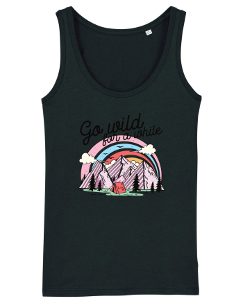 in stil line art - Go wild for a while Black