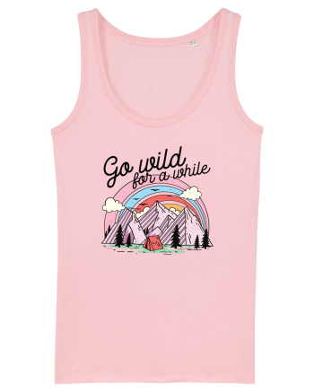 in stil line art - Go wild for a while Cotton Pink
