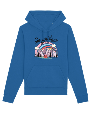 in stil line art - Go wild for a while Royal Blue
