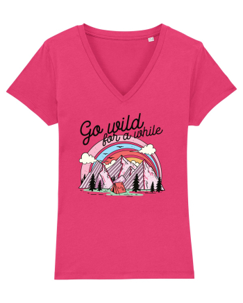 in stil line art - Go wild for a while Raspberry