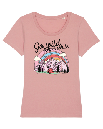 in stil line art - Go wild for a while Canyon Pink