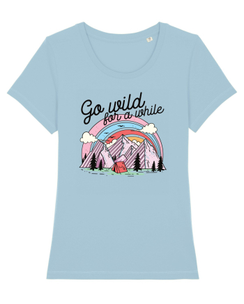 in stil line art - Go wild for a while Sky Blue