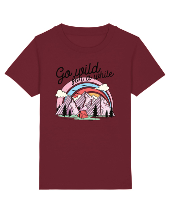 in stil line art - Go wild for a while Burgundy