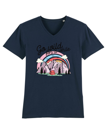 in stil line art - Go wild for a while French Navy
