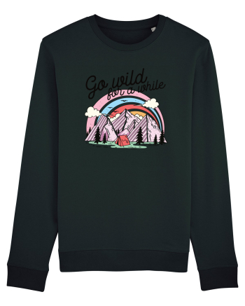 in stil line art - Go wild for a while Black