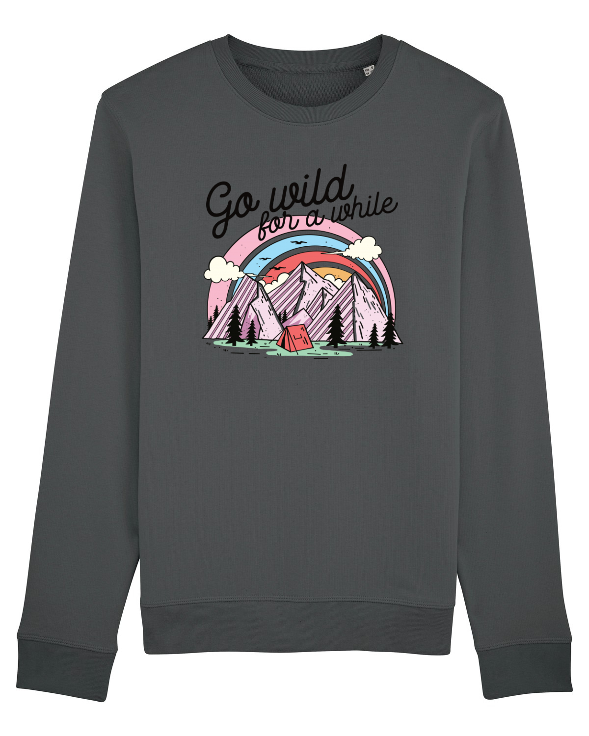 Bluză mânecă lungă Unisex Rise Anthracite