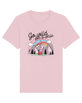 in stil line art - Go wild for a while Cotton Pink