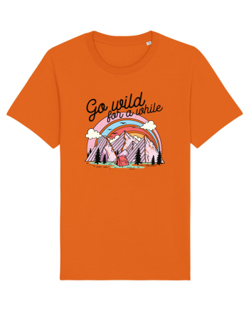 in stil line art - Go wild for a while Bright Orange
