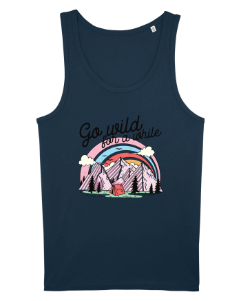 in stil line art - Go wild for a while Navy