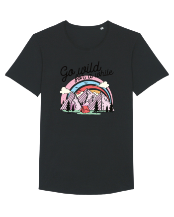 in stil line art - Go wild for a while Black