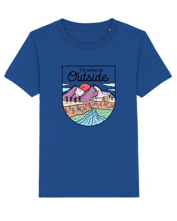 in stil line art - I would rather be outside Majorelle Blue