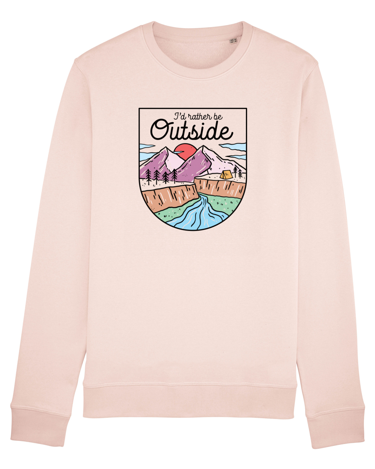 Bluză mânecă lungă Unisex Rise Candy Pink