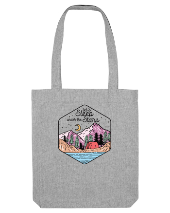 in stil line art - Let us sleep under the stars Heather Grey
