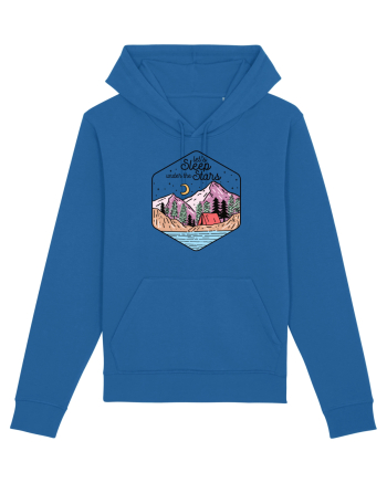 in stil line art - Let us sleep under the stars Royal Blue