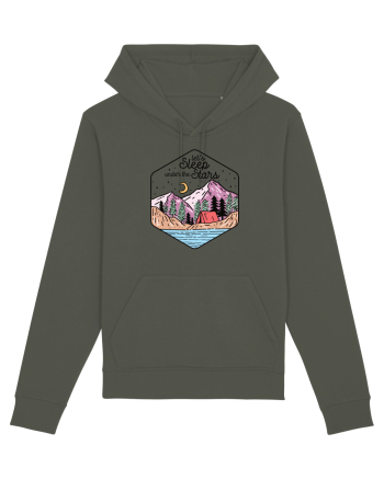 in stil line art - Let us sleep under the stars Khaki